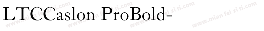 LTCCaslon ProBold字体转换